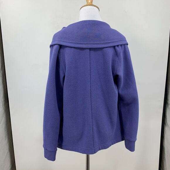 Zella Cape Cardigan Womens M Medium Drape Collar One Button Fleece Lined Cloak - Picture 6 of 11